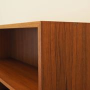 Danish Teak Shelving Unit with Bar Cabinet, 1970s