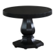 Dining table / round console in Danish Art Deco style in blackened oak, early 20th century.