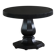 Dining table / round console in Danish Art Deco style in blackened oak, early 20th century.