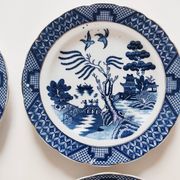 Set of 6 English porcelain dessert plates