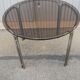 Round table vintage chrome and smoked glass