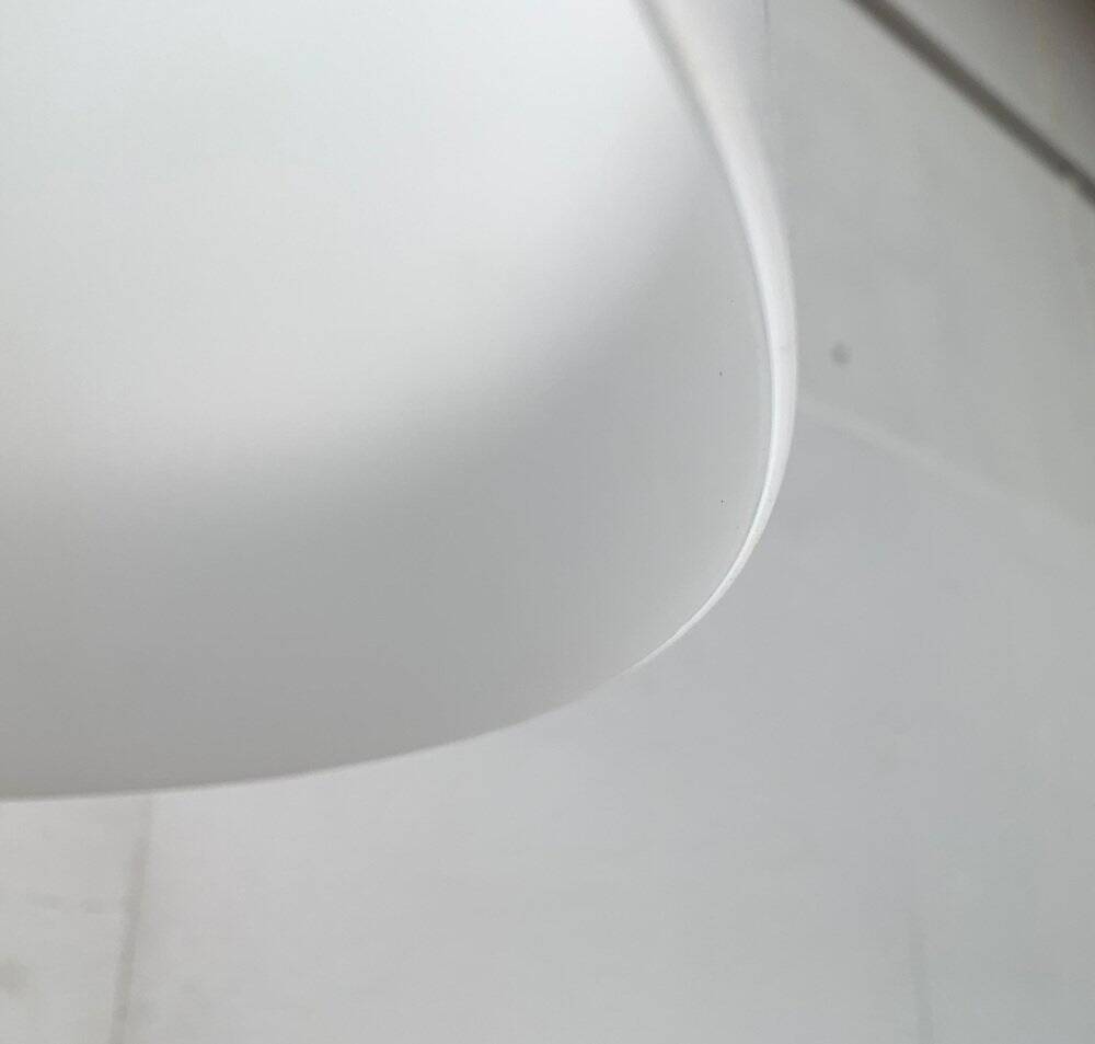 Minimalist bell-shaped pendant lamp in metal and glass, Italian by Sebastian Herkner for Classicon.