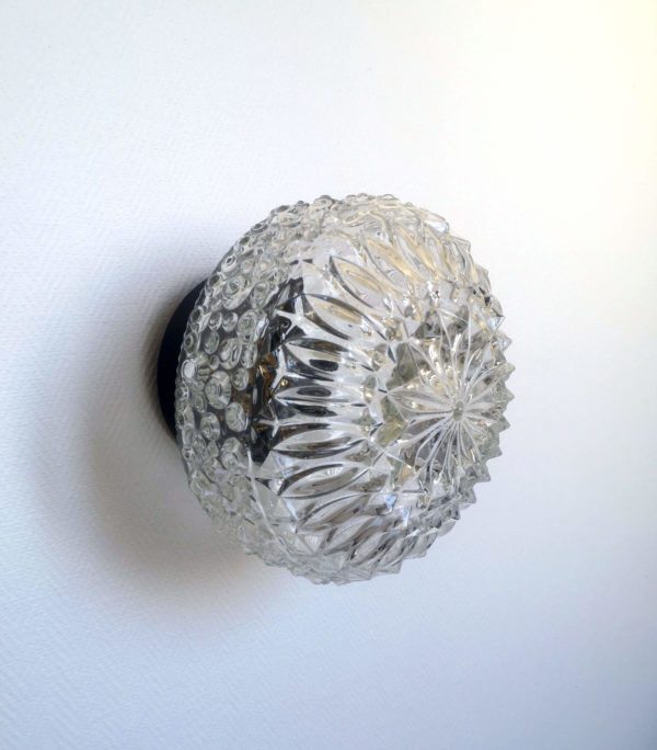 Moulded glass ceiling light