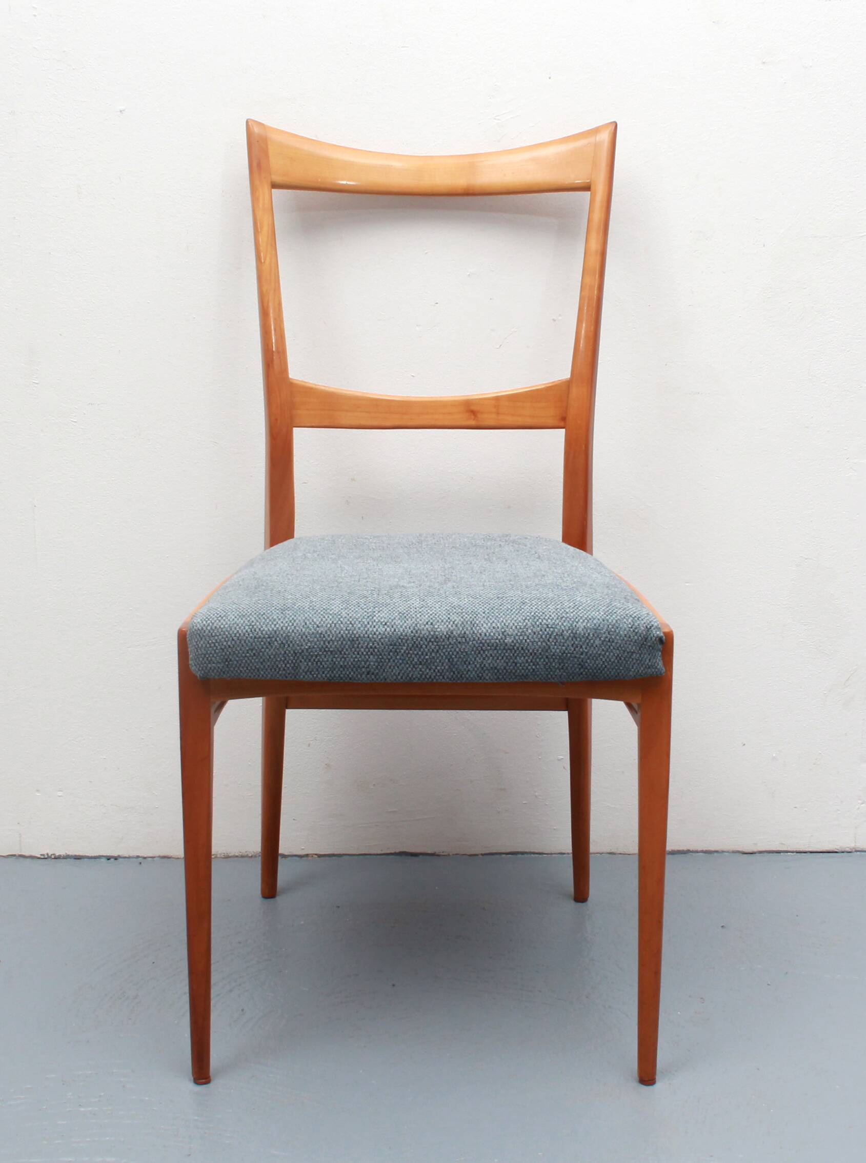 1950s chair in cherrywood, fresh fabric