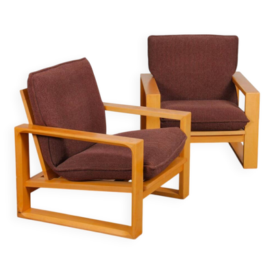 Paire de fauteuils vintage par Miroslav Navratil, modèle Daria, 1985