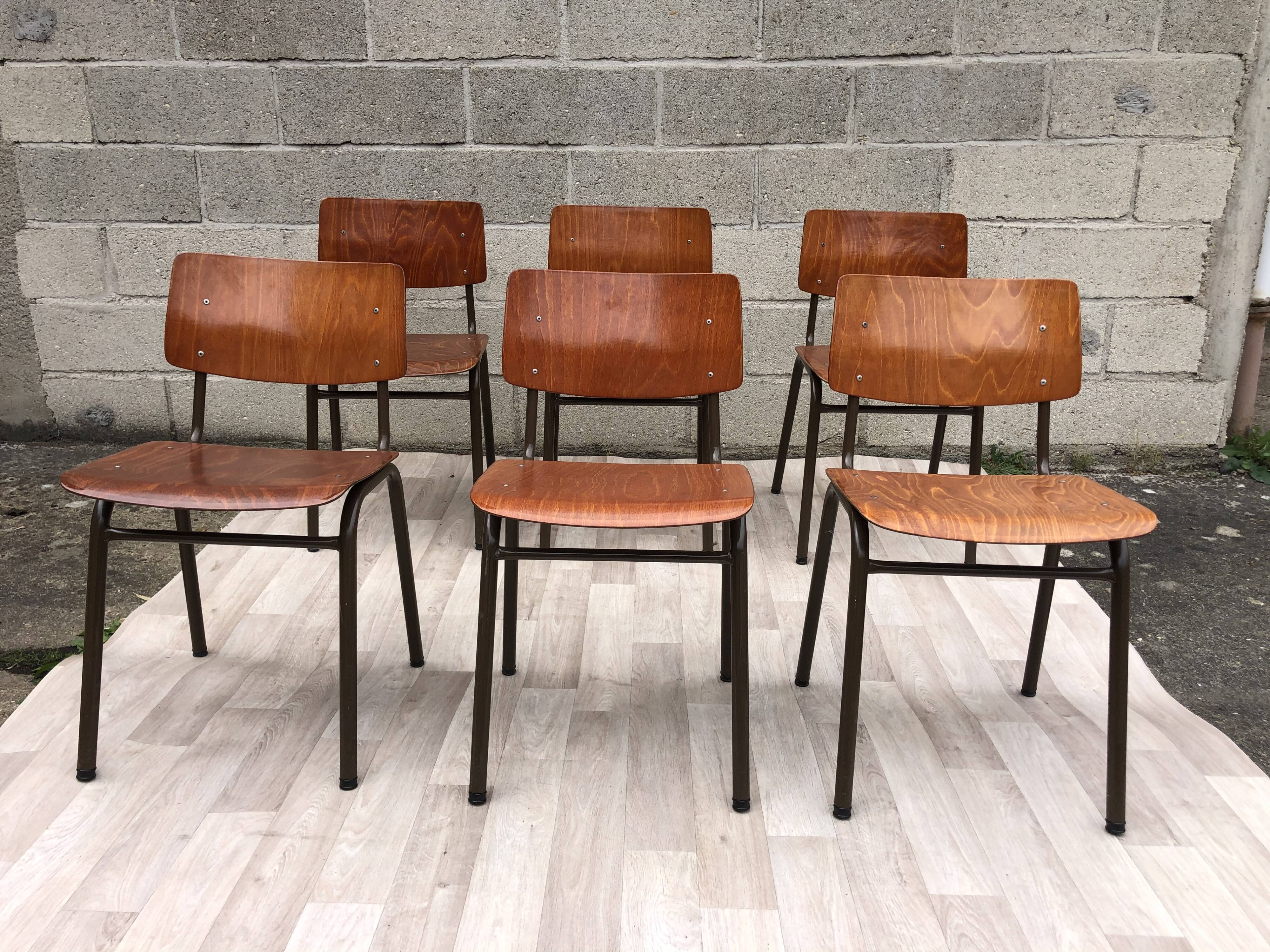 Lot of 6 vintage Marko 60s chairs