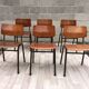 Lot of 6 vintage Marko 60s chairs