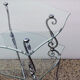 Mid-century two-tier coffee table in chromed brass and crystal
