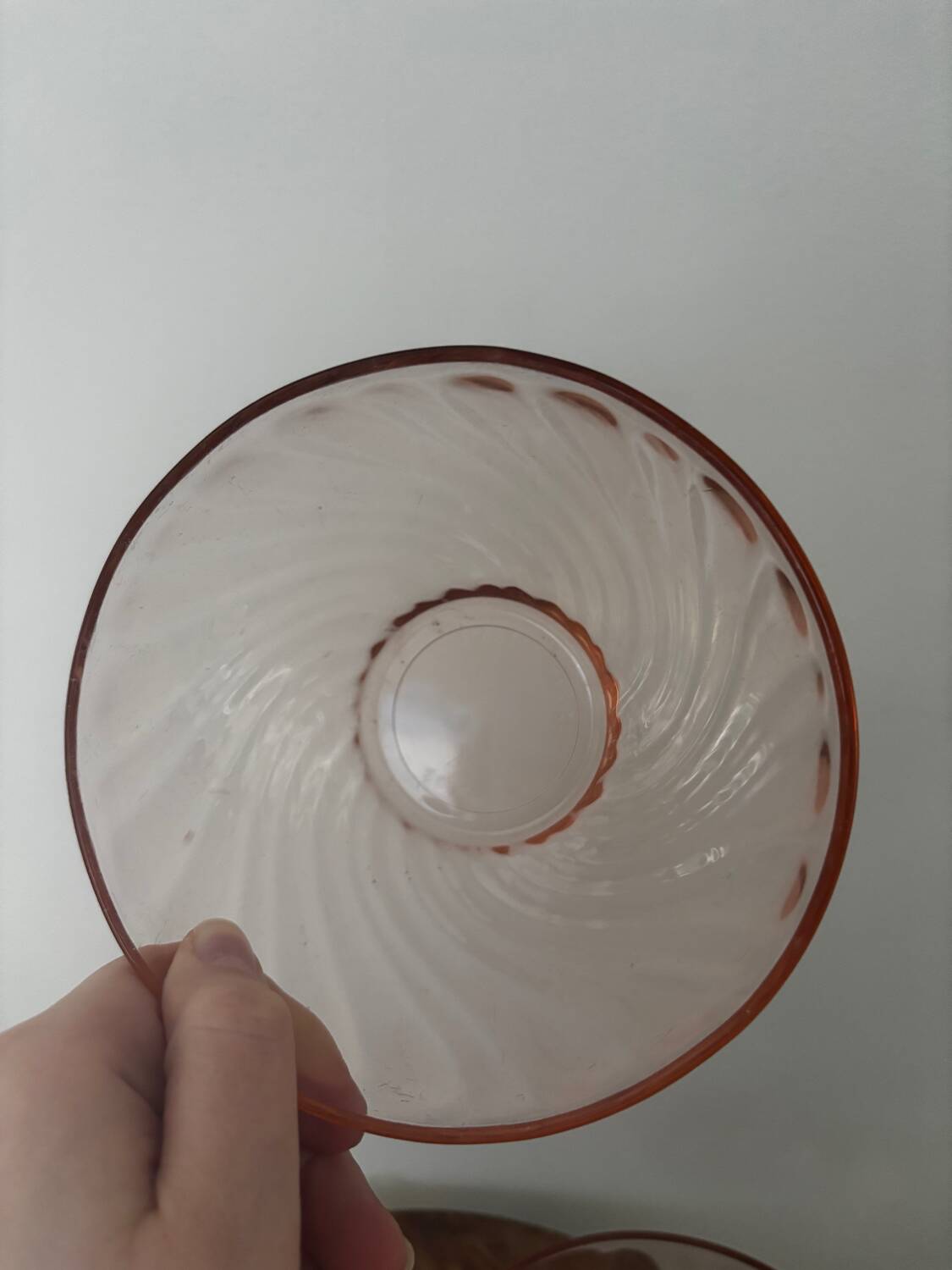 Vintage set of two Arcoroc Rosaline bowls