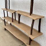 Shelf in solid cherry and chestnut