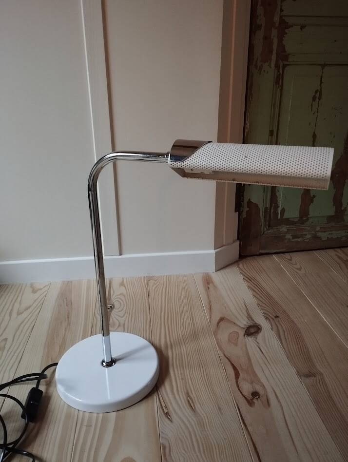 Grande lampe de bureau vintage kemakeur – design français années 70