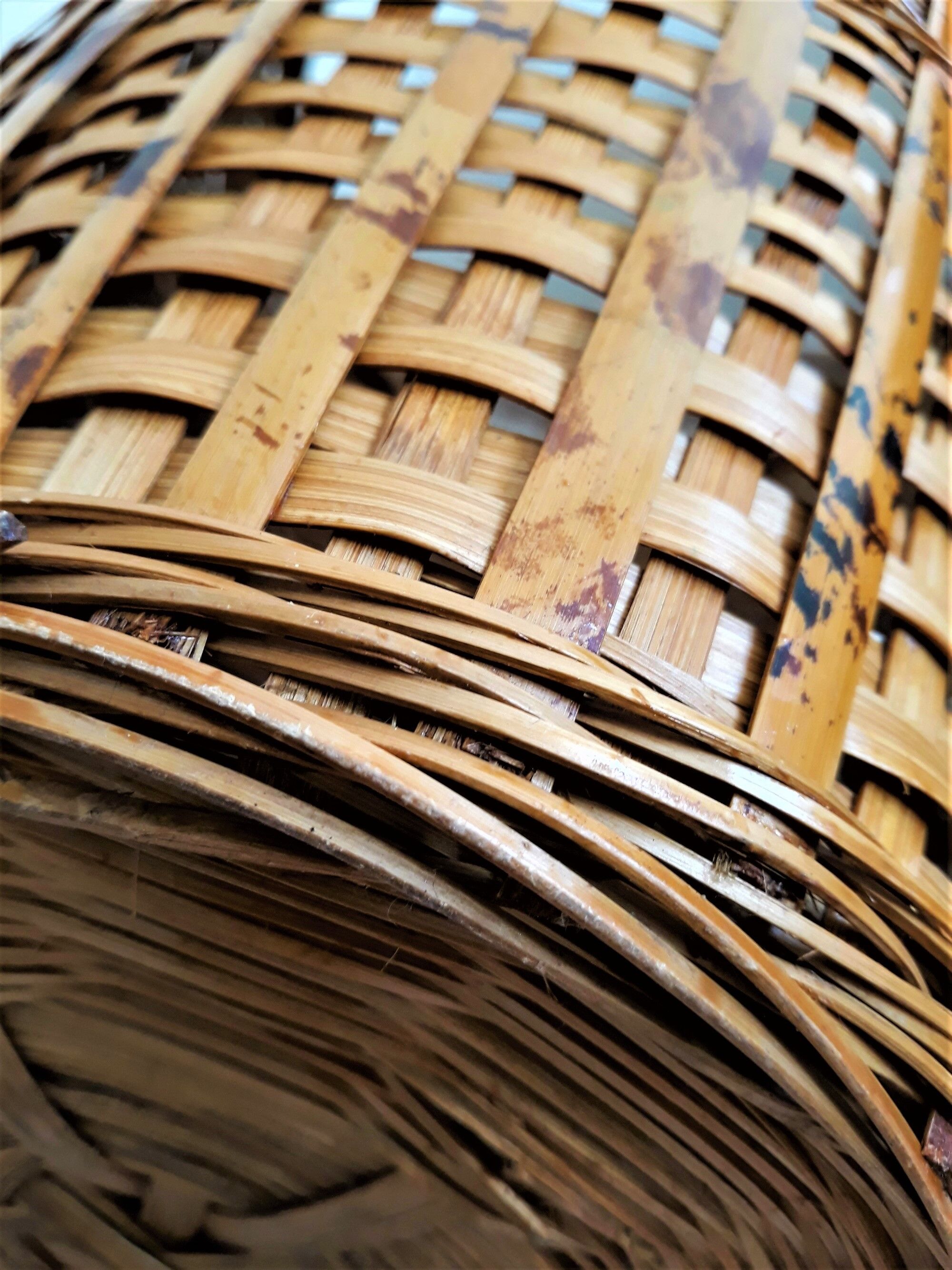 Large wicker basket / high rattan - Rattan pan / wicker XXL