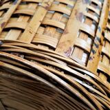 Large wicker basket / high rattan - Rattan pan / wicker XXL