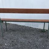 School bench with folder