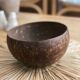 Bowl in natural coconut ecological plate