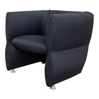 Black fabric fireside chair