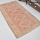 Geometric handmade oushak rug 226x121cm