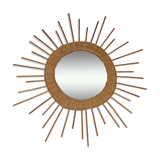 Mirror Sun 70s Wicker 65cm