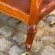 Louis XV solid wood serving trolley with bottle rack and drawer
