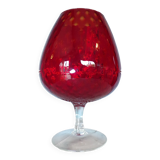 Vase verre empoli rouge