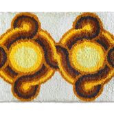Rya rug Desso Scandinavian wool yellow space age modernist mid-century vintage 1960/1970