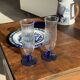 Artesania Alvarez Assiette espagnole en terracotta motif de végétaux bleu e