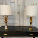 Pair of lamps ears / pineapple by Boulanger, 1970s