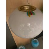 Contemporary Clear With Murrise Multicolors Pendant Italian