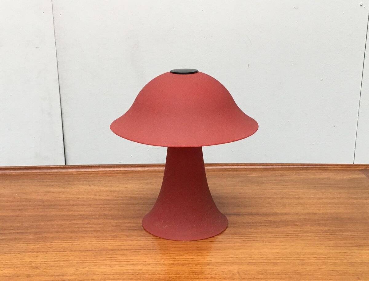 Vintage glass mushroom table lamp