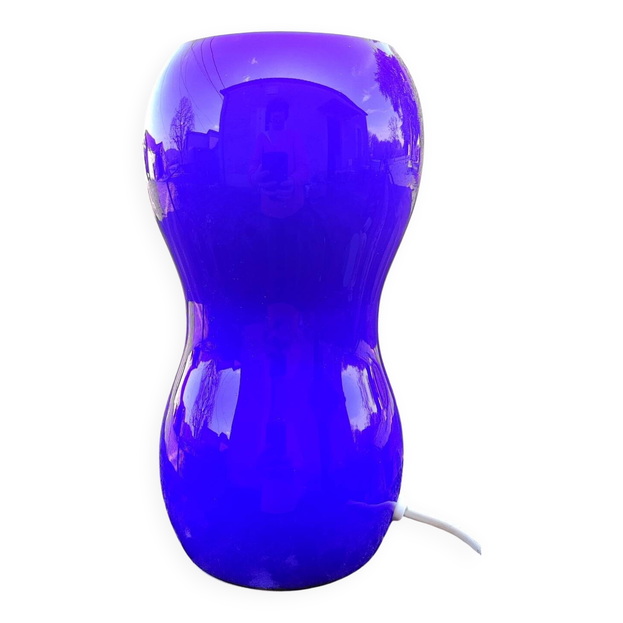 Blue glass lamp - Ikea vintage 1990