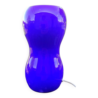Lampe en verre bleu - Ikea vintage 1990