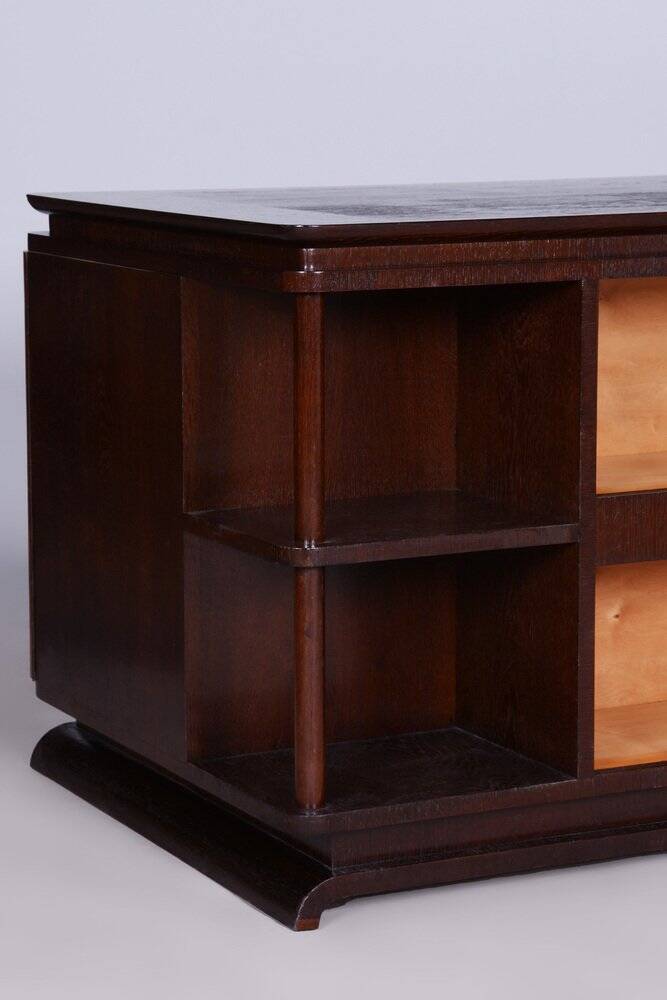 Art Deco Czechia Writing Table in Oak and Ash, 1930s