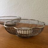 80s silver metal table baskets