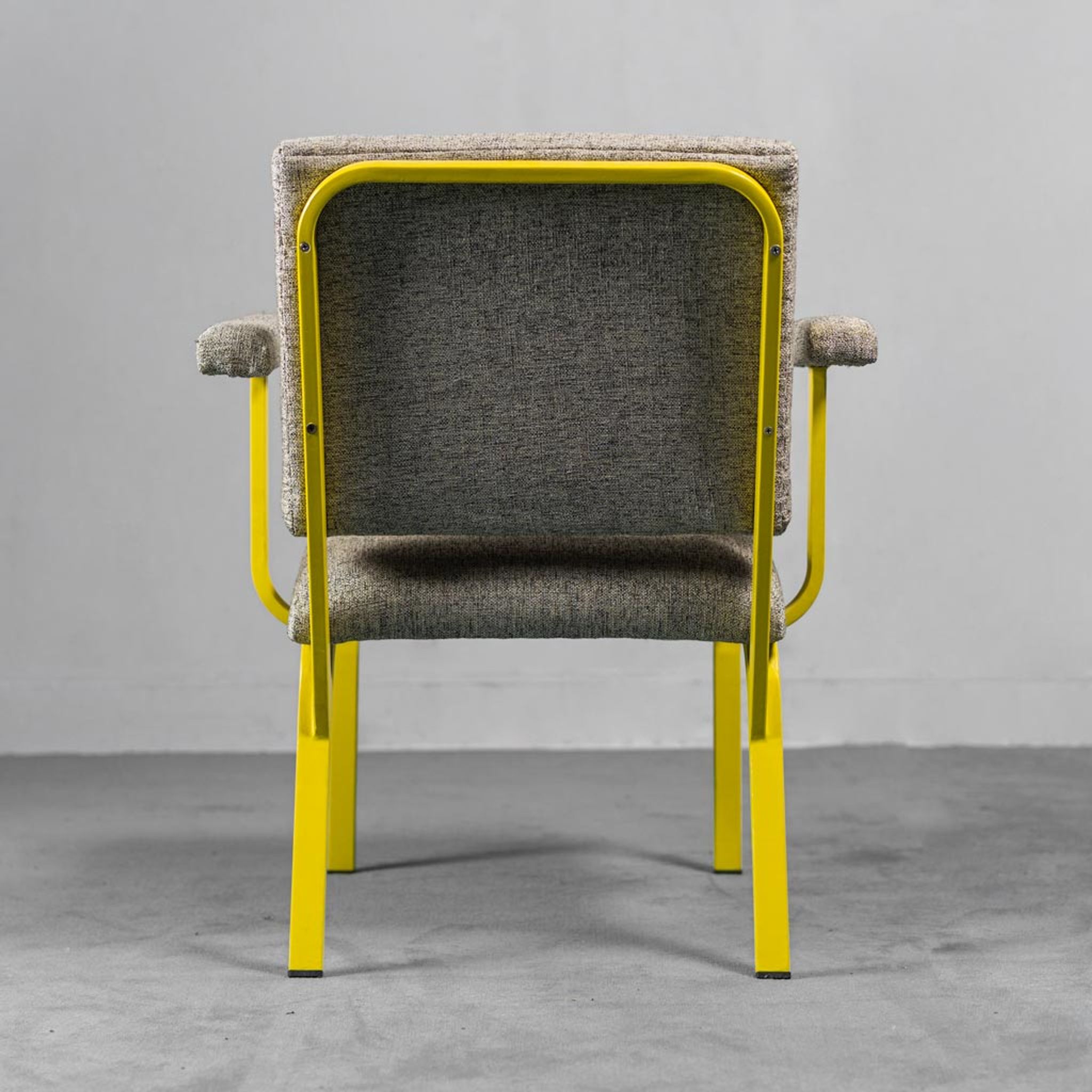 Set 3 fauteuils faits à la main tissu métallique 70s vintage