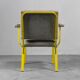 SET 3 HANDMADE CHAIRS METAL FABRIC 70S VINTAGE