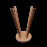 Antique solid wood four-legged stool – rustic & decorative piece