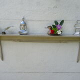Shabby chic wall shelf in solid oak