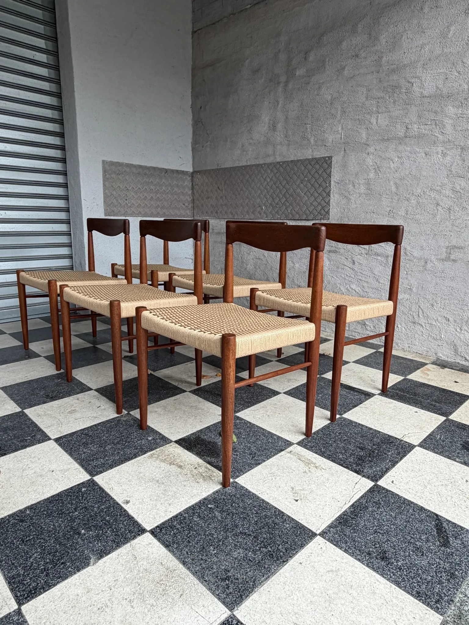 Set of 6 HW Klein chairs for Bramin