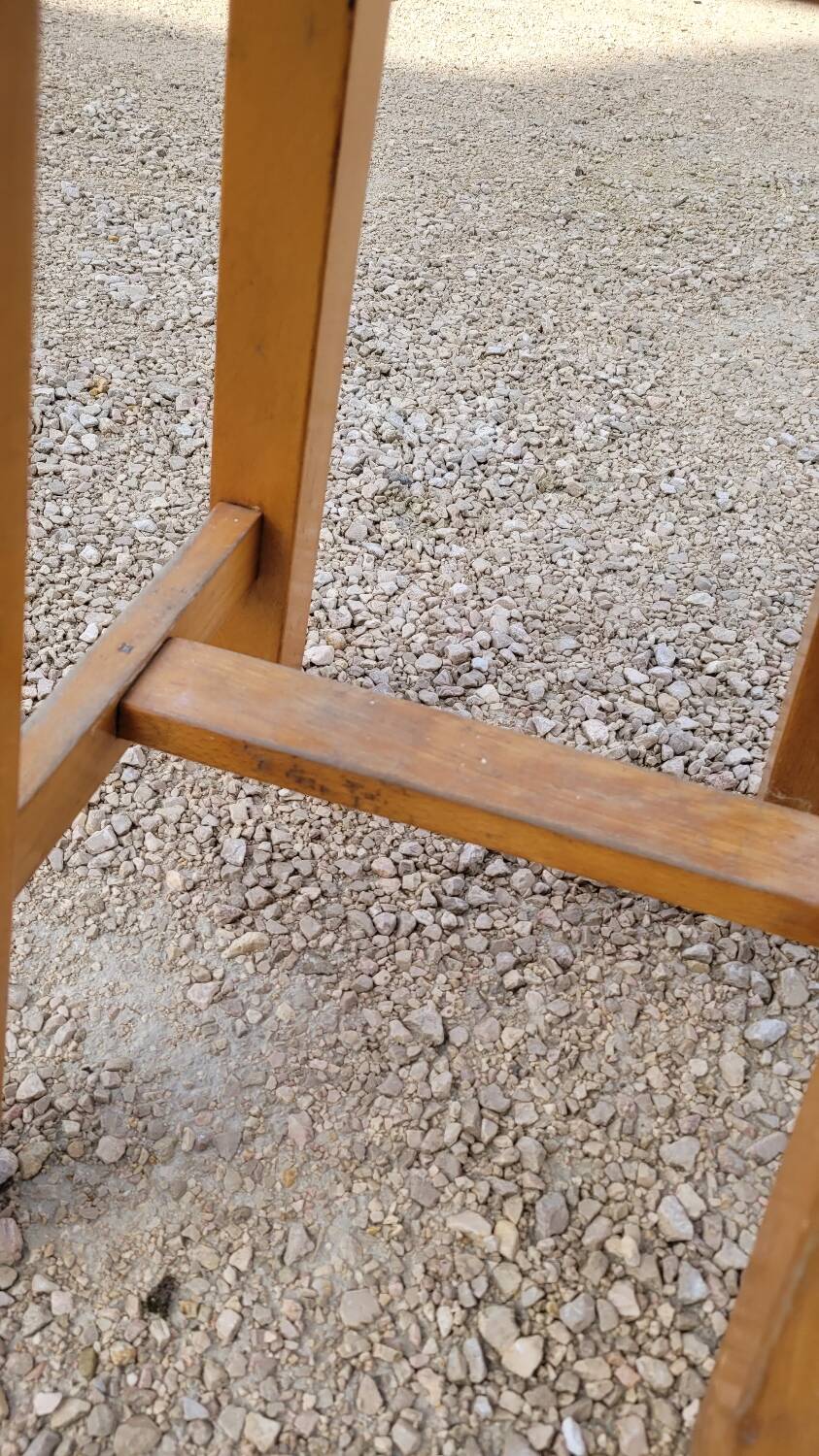 Pair of wooden stools from Gare 1950s