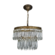 Lustre 2 rangs pampilles de cristal