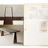 Inca E200 table in Pietra Serena by Angelo Mangiarotti ed. Skipper