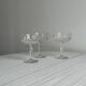 set of 3 chiseled glass glasses