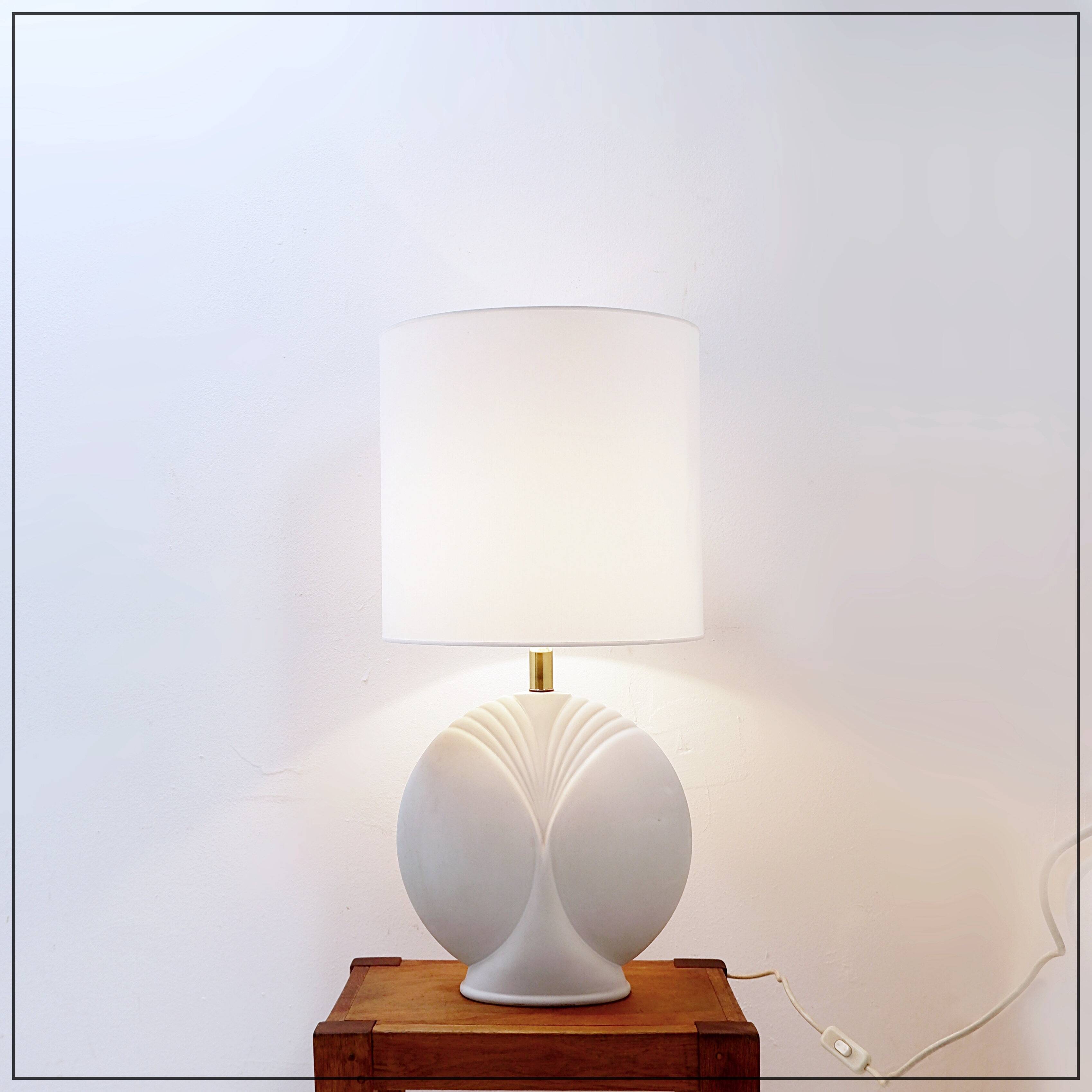Large porcelain table lamp - 1980s