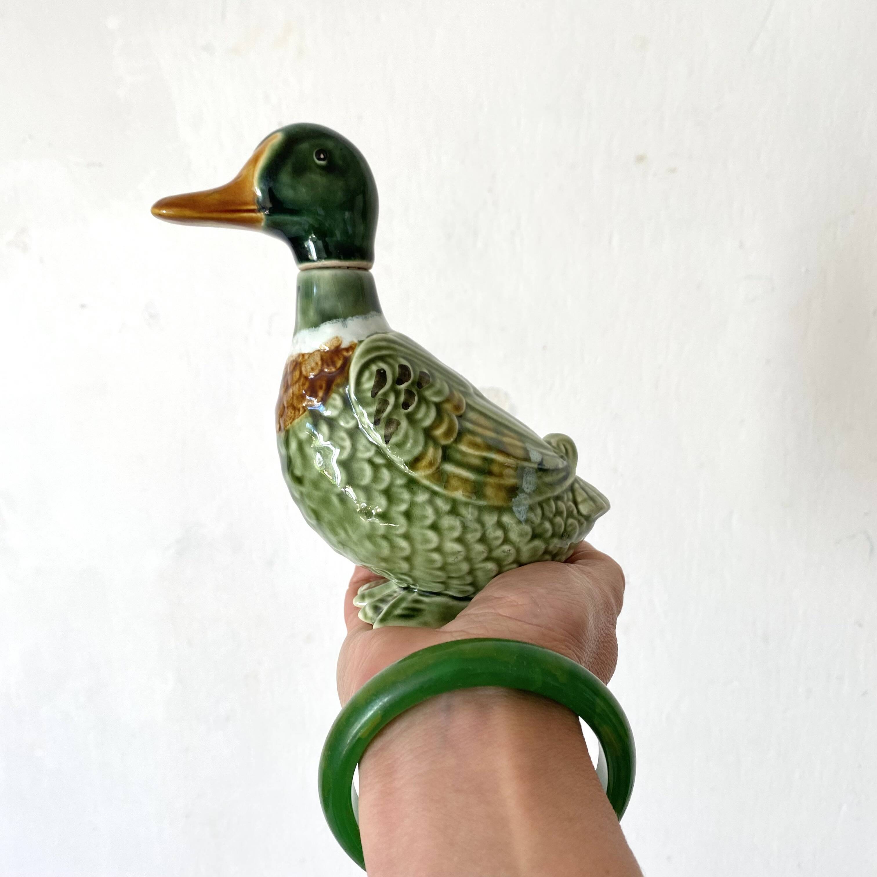 Zoomorphic bottle, ceramic duck