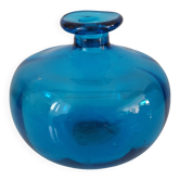 Vase bleu turquoise verre soufflé