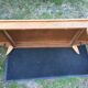 Vintage wardrobe with compass feet in oak and oak cp with 2 sliding doors.