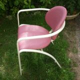 Souvignet pink design and skai chair