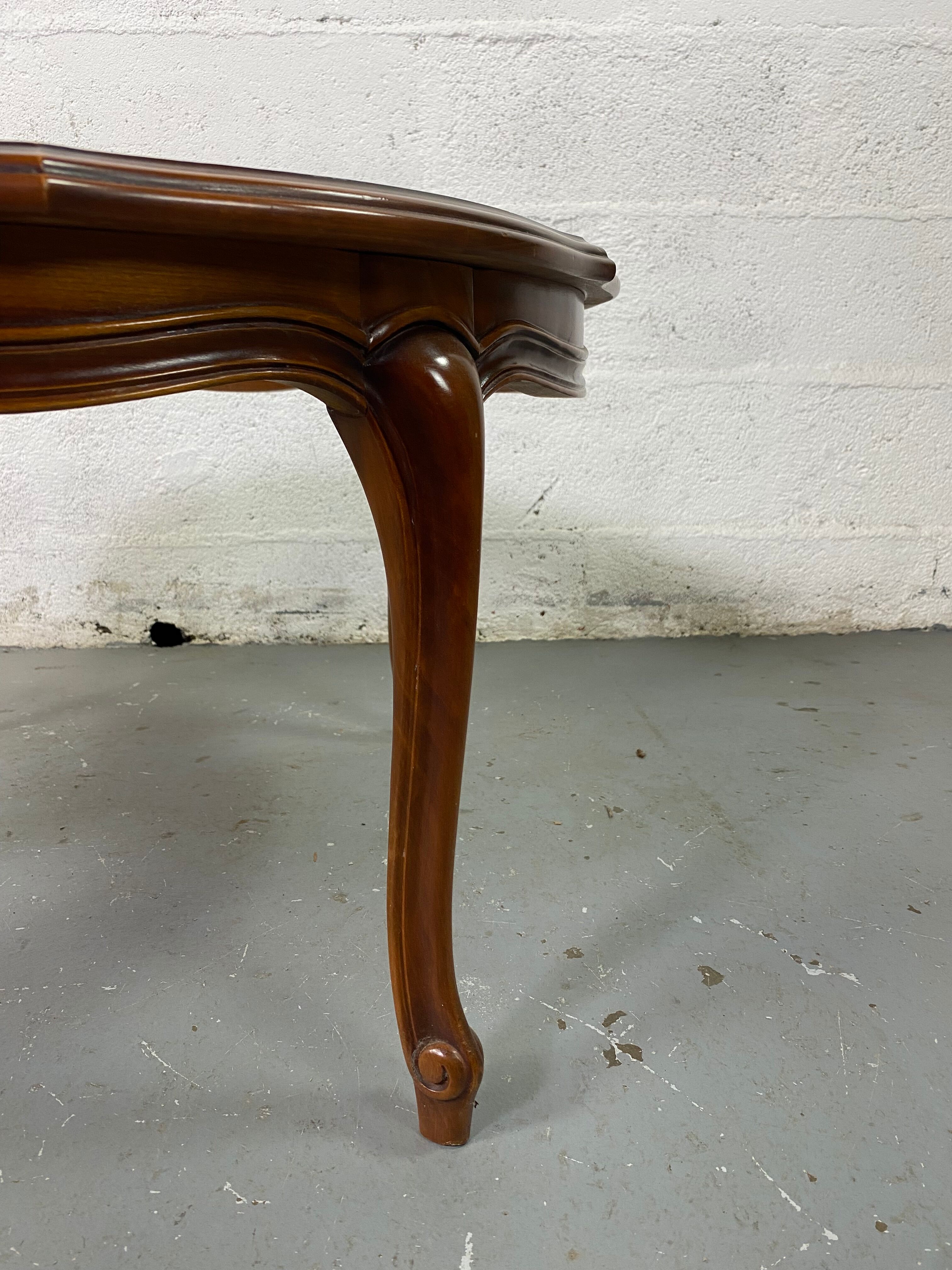 Chippendale Coffee Table in Wood, Canning and Glass