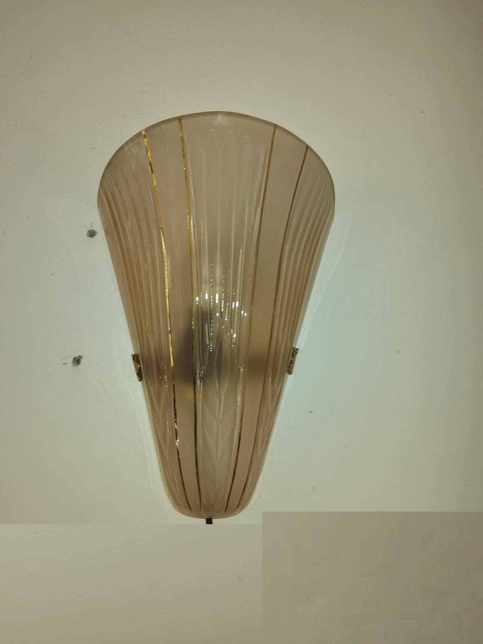 Suite of 3 Art Deco wall lights