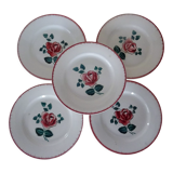 5 assiettes  plates Digoin Sarreguemines Bagatelle  384112 faience ancienne
